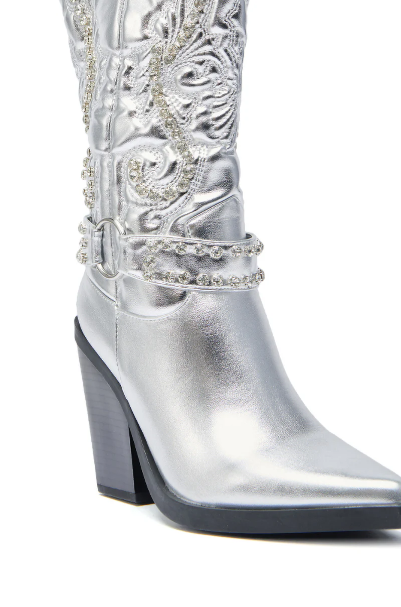AZALEA WANG UMBRA SILVER WESTERN BOOT - Image 6