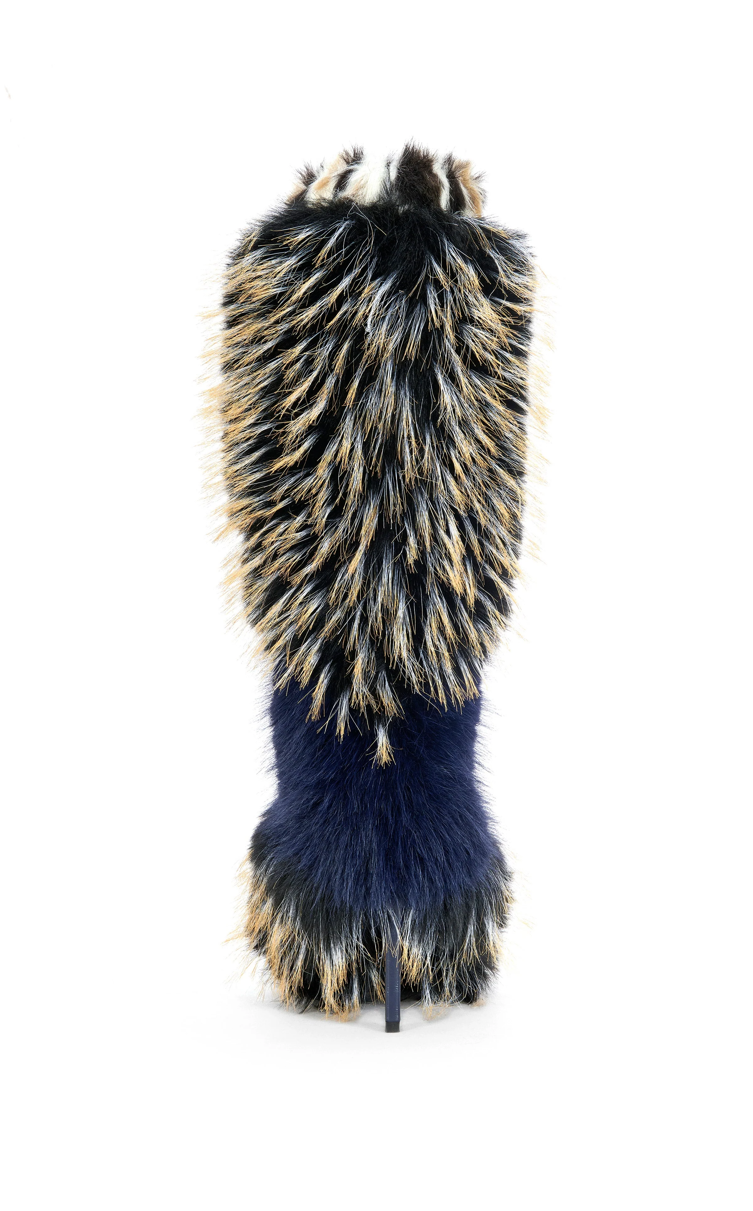 AZALEA WANG UPENDO NAVY MULTI FUR BOOT - Image 6