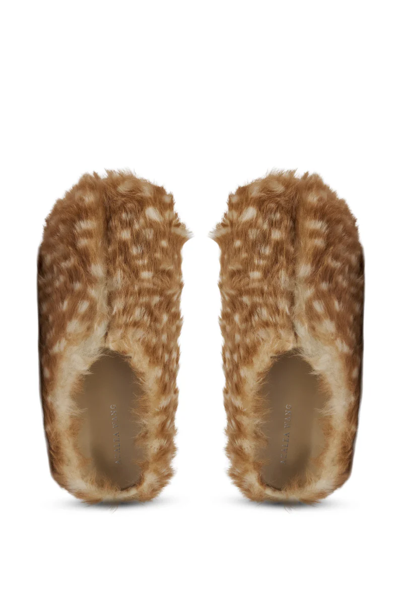 AZALEA WANG UPNETTEE BROWN MULTI BAMBI PRINT FUR CLOG - Image 6