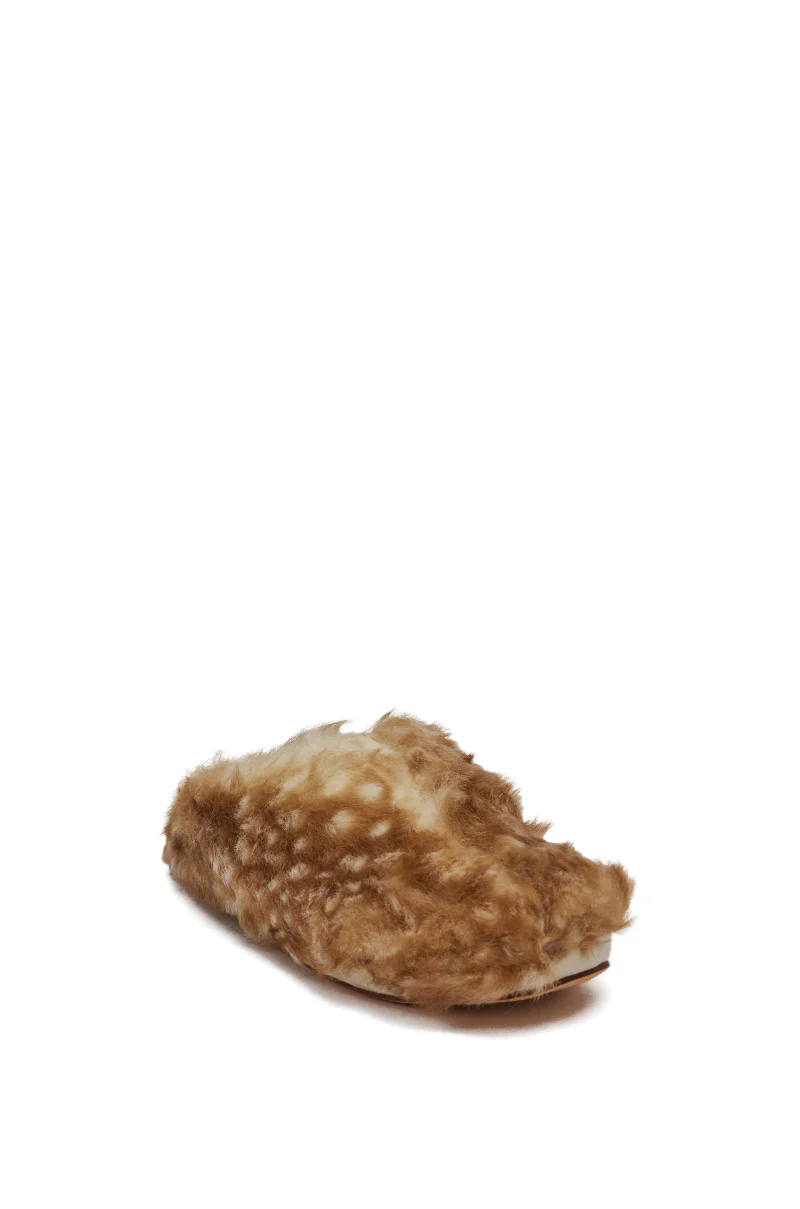 AZALEA WANG UPNETTEE BROWN MULTI BAMBI PRINT FUR CLOG - Image 8