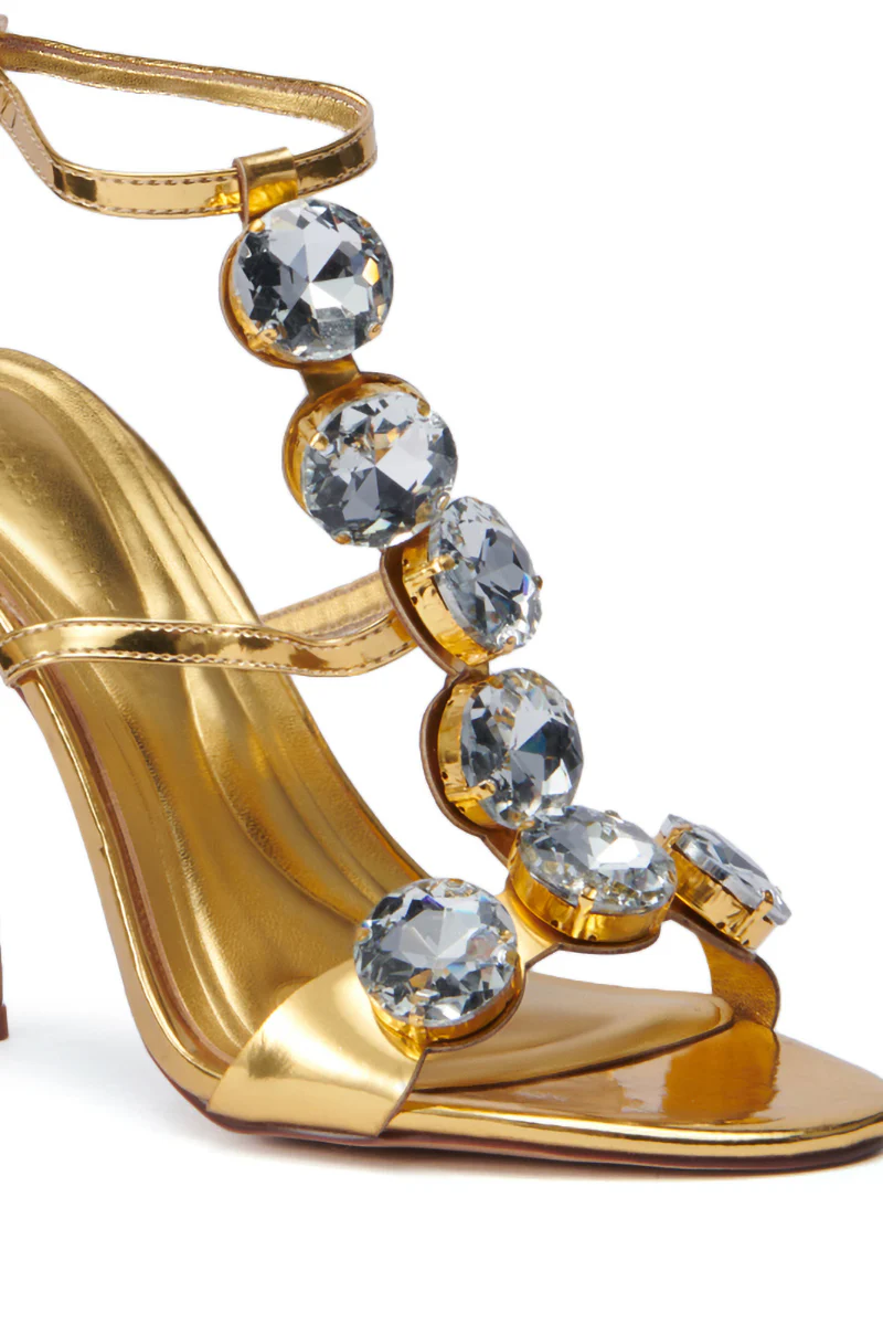 AZALEA WANG USNAVI GOLD EMBELLISHED SANDAL - Image 6