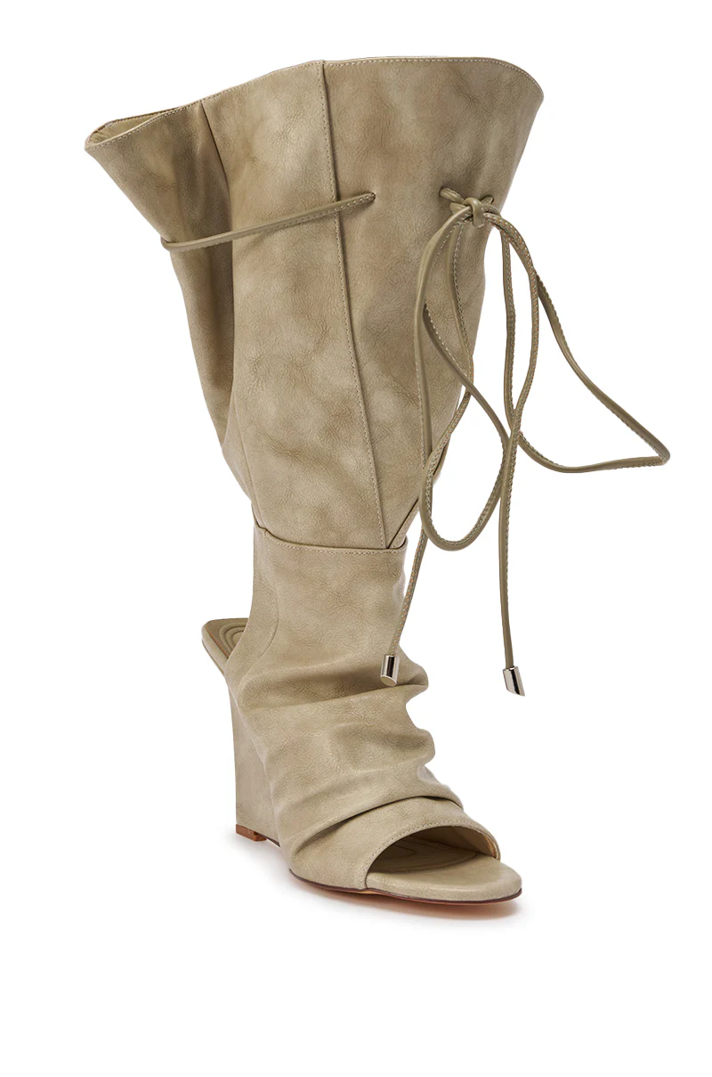AZALEA WANG VAILEN GREY OPEN TOE SLOUCHY BOOTIE - Image 10