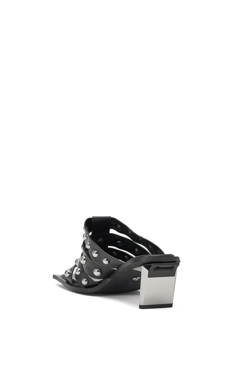 AZALEA WANG VANDAL BLACK NOVELTY HEEL SANDAL - Image 5