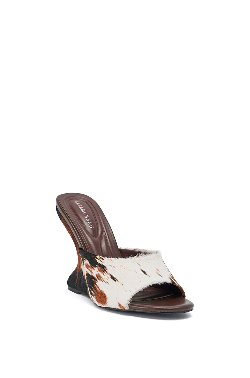 AZALEA WANG VASA COW PRINT OPEN TOE SANDAL - Image 6