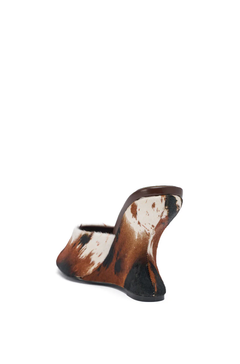 AZALEA WANG VASA COW PRINT OPEN TOE SANDAL - Image 7