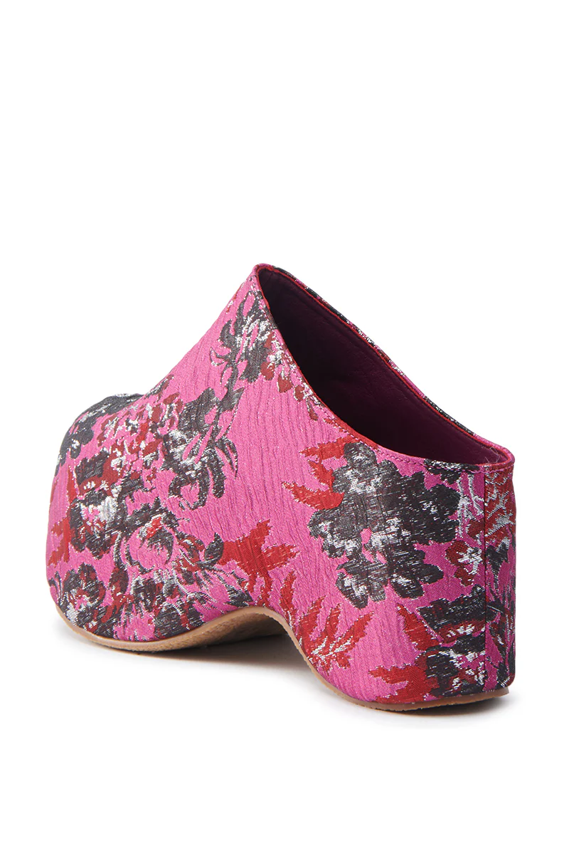 AZALEA WANG VESTA PINK MULTI BROCADE CLOG - Image 5