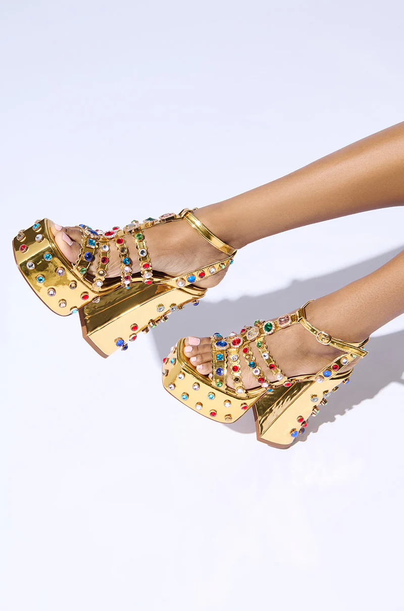 AZALEA WANG VIANNI GOLD CHUNKY SANDAL - Image 10
