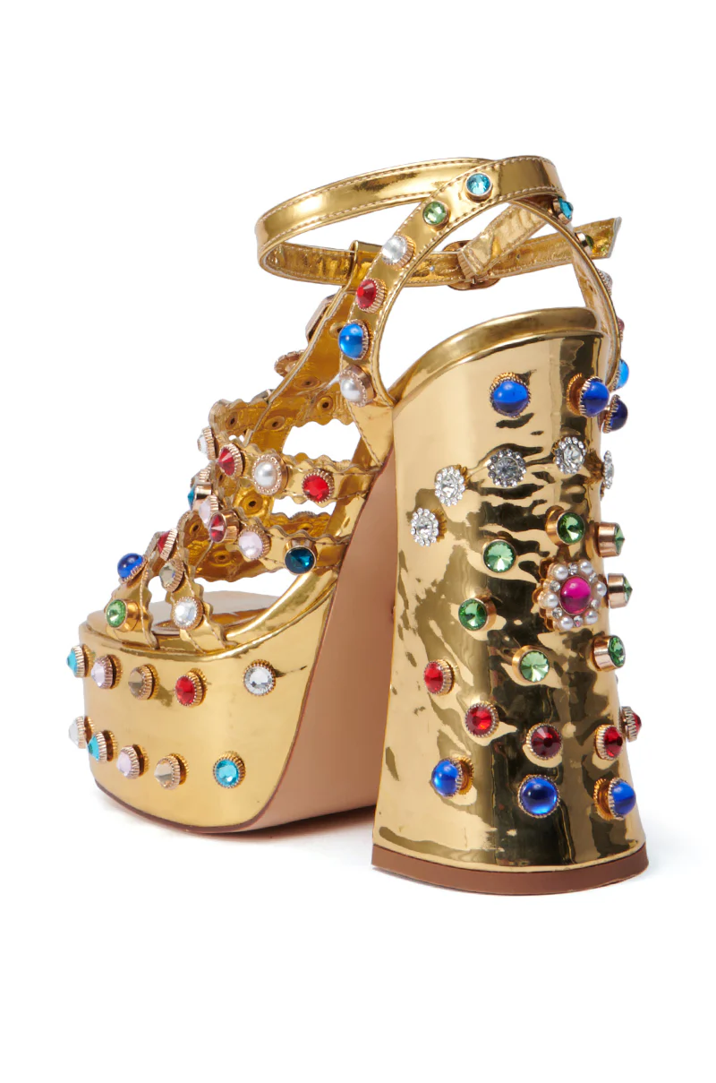 AZALEA WANG VIANNI GOLD CHUNKY SANDAL - Image 5