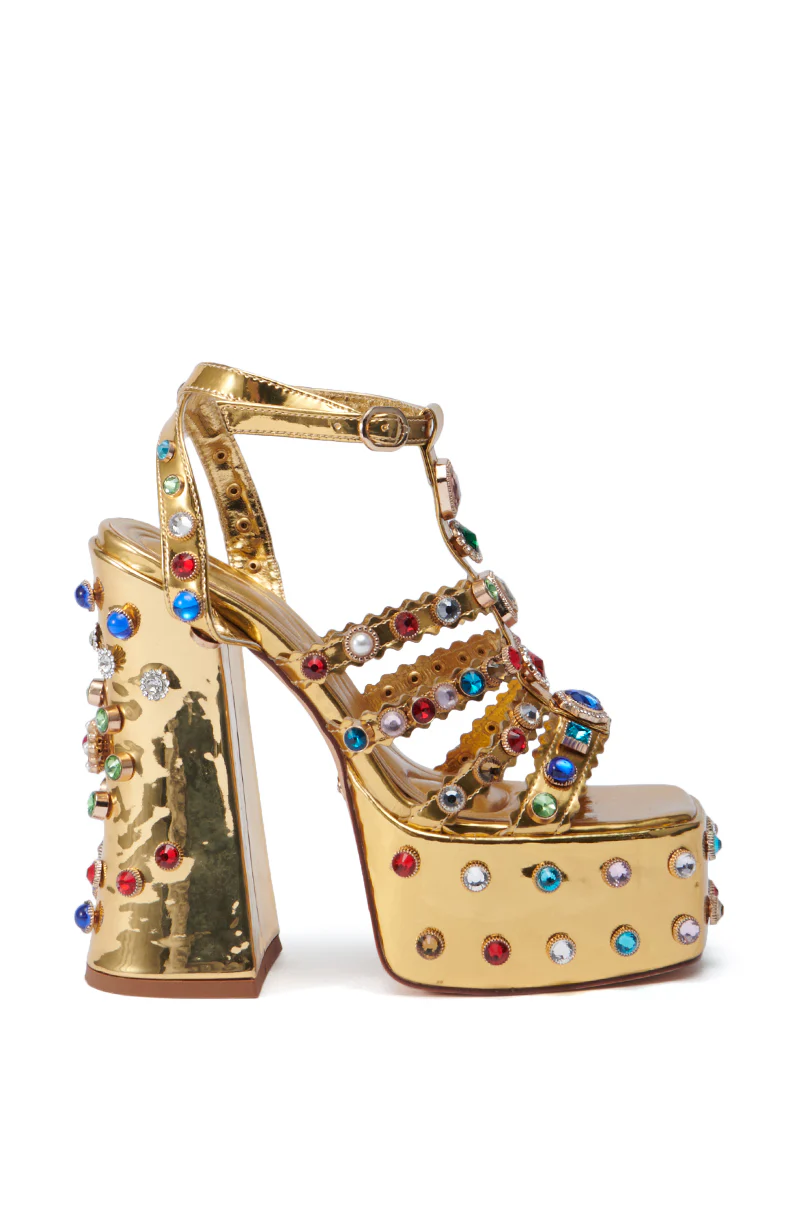 AZALEA WANG VIANNI GOLD CHUNKY SANDAL - Image 6
