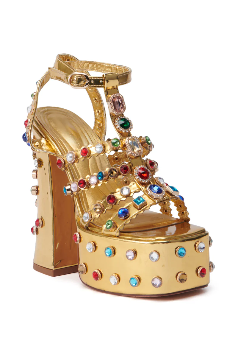 AZALEA WANG VIANNI GOLD CHUNKY SANDAL - Image 7