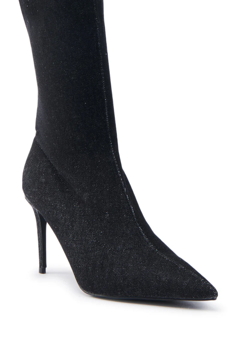 AZALEA WANG VILLAREAL DENIM BOOT WITH TIES - Image 11