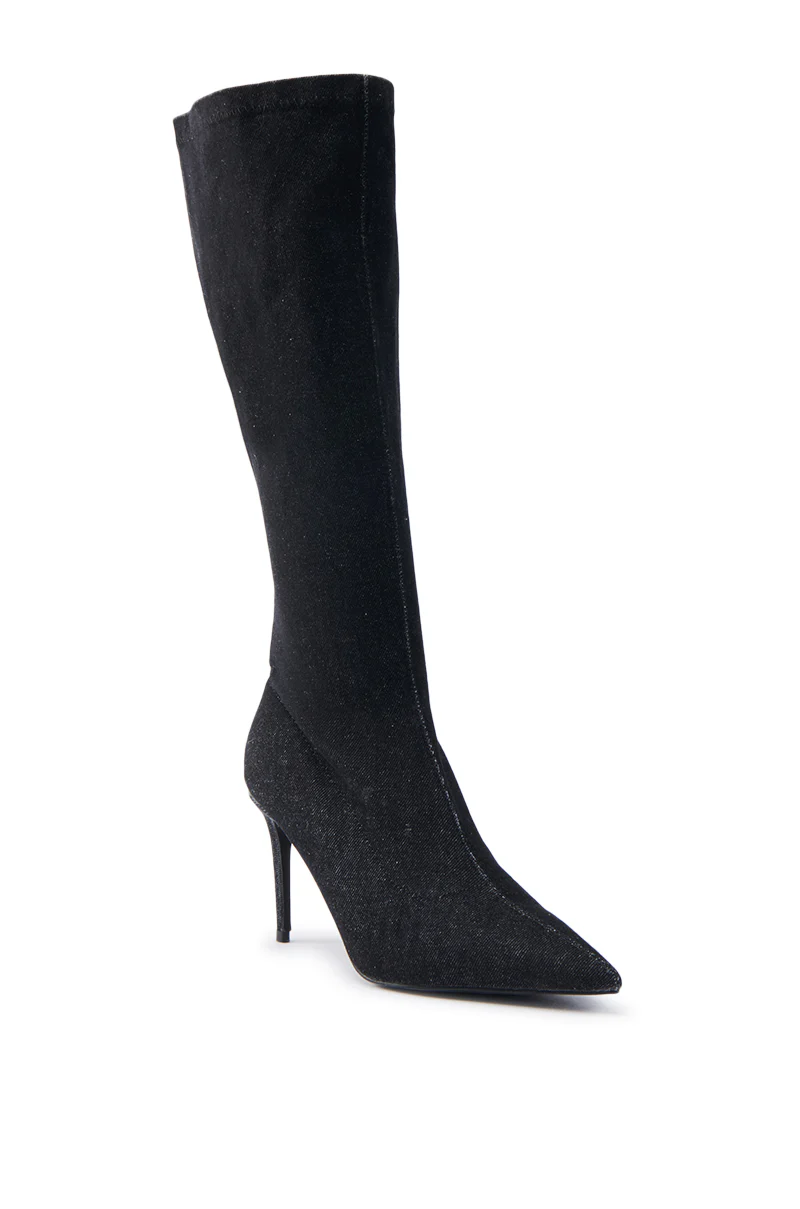 AZALEA WANG VILLAREAL DENIM BOOT WITH TIES - Image 7