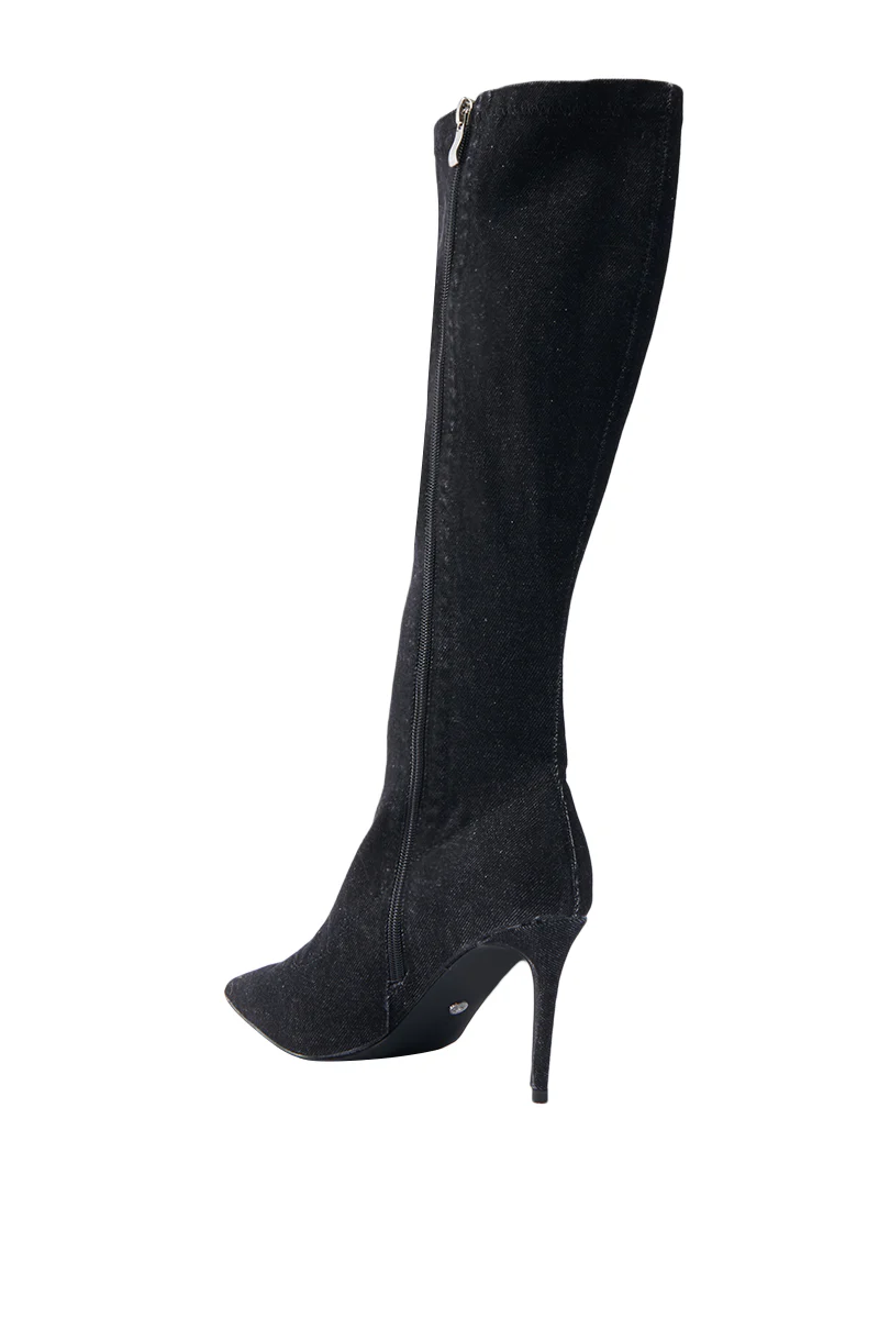 AZALEA WANG VILLAREAL DENIM BOOT WITH TIES - Image 9