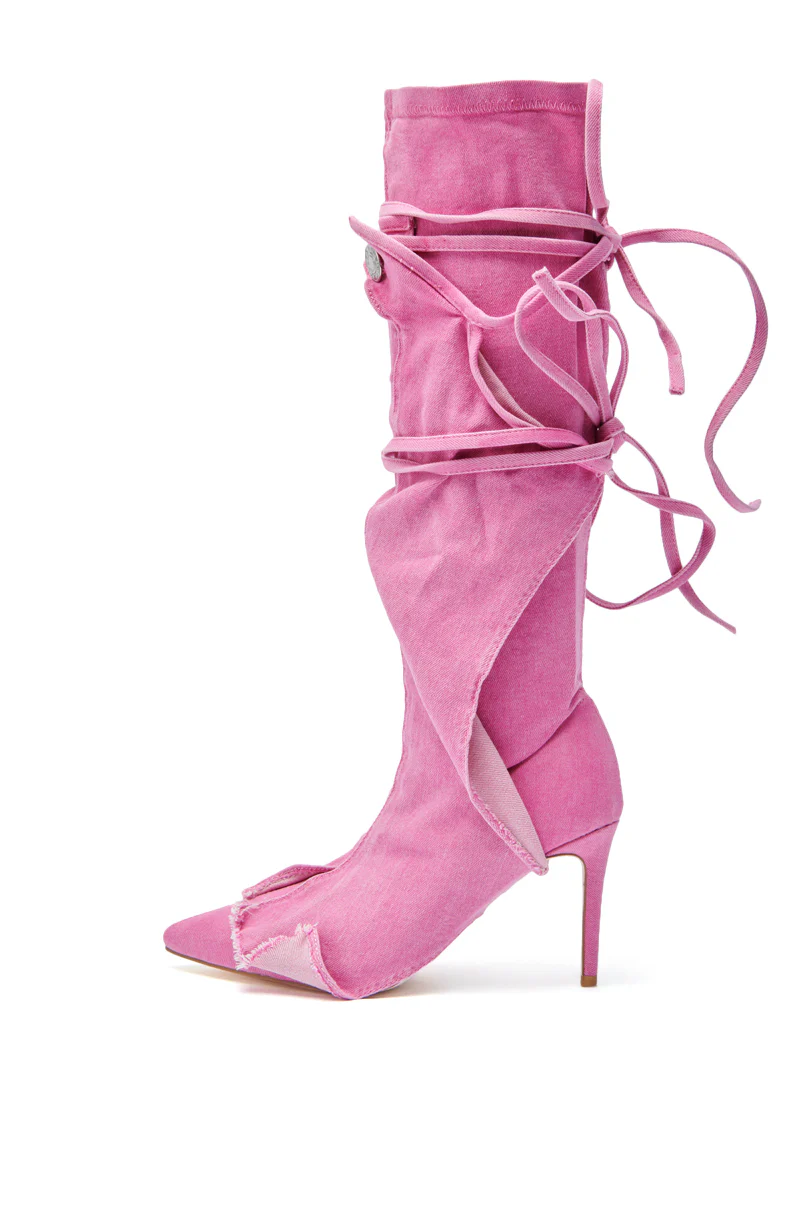 AZALEA WANG VILLAREAL PINK STRAPPY BOOT - Image 3