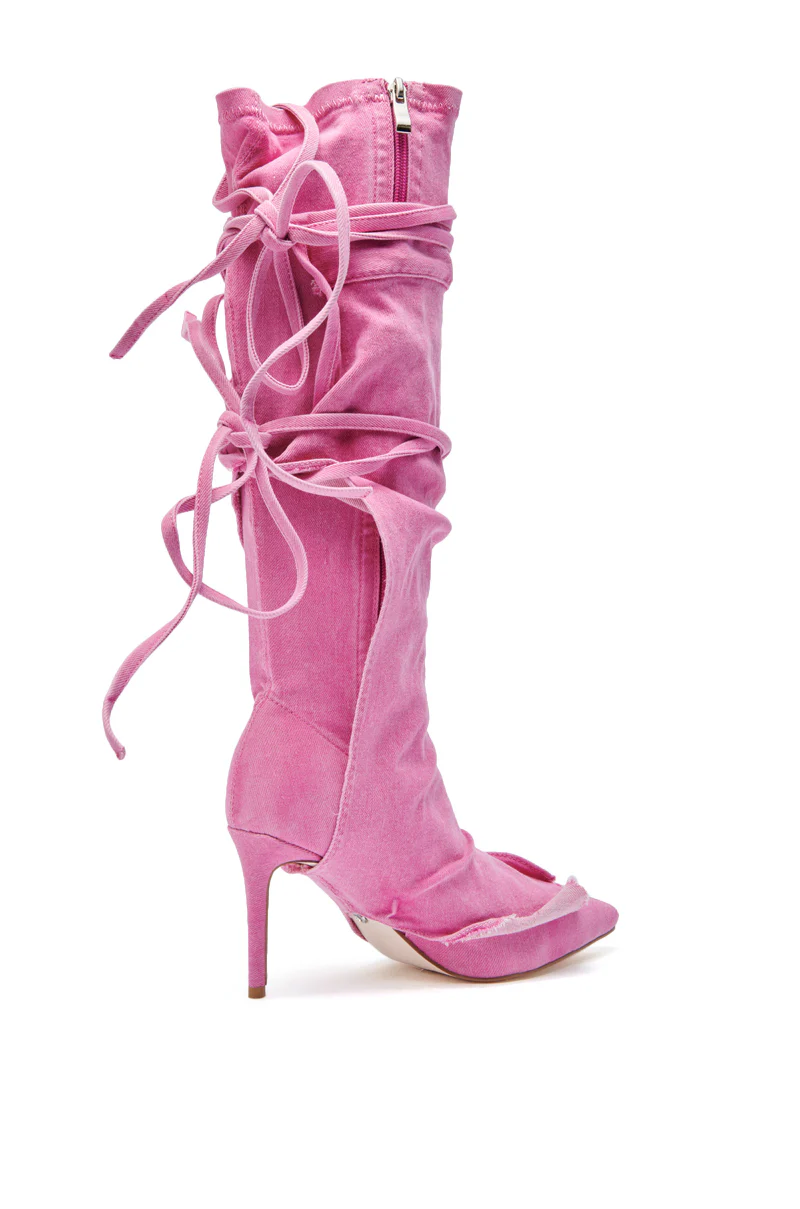 AZALEA WANG VILLAREAL PINK STRAPPY BOOT - Image 5