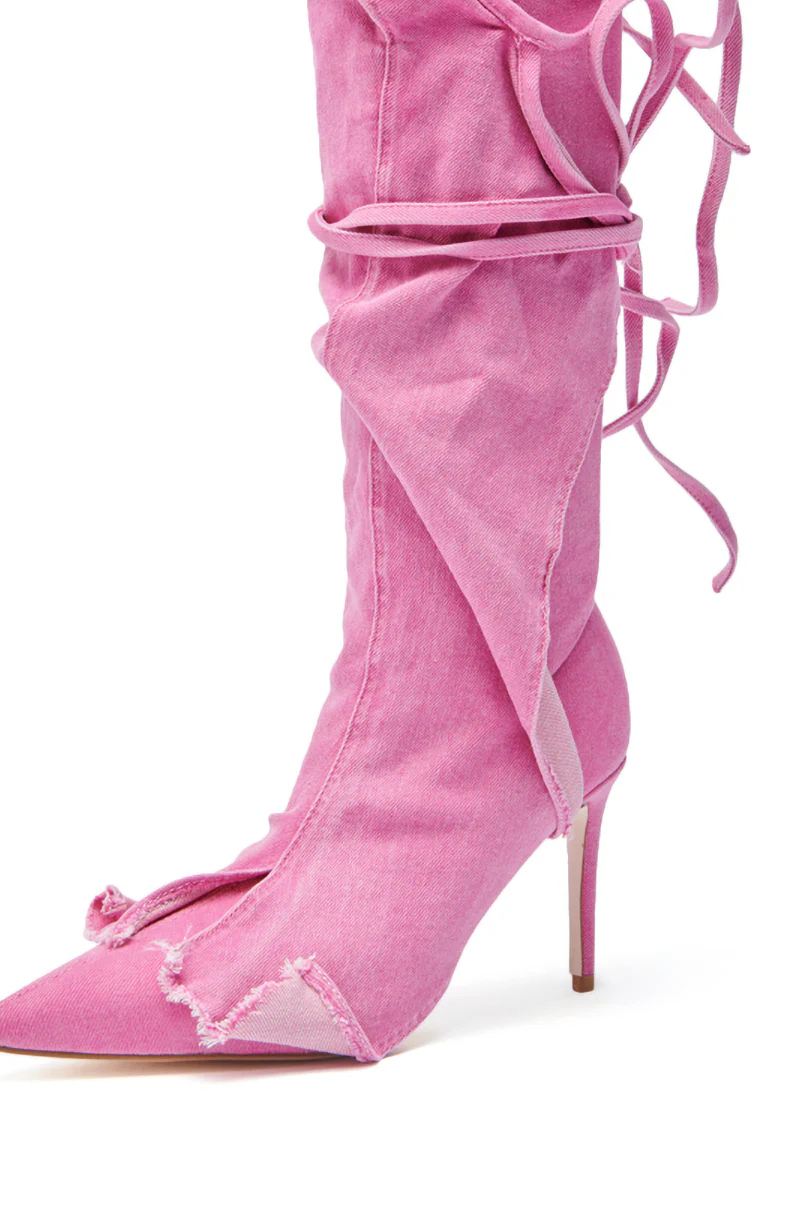 AZALEA WANG VILLAREAL PINK STRAPPY BOOT - Image 6