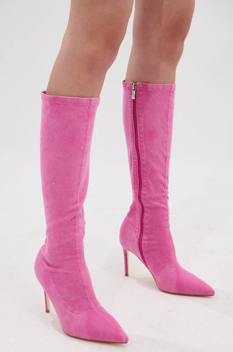 AZALEA WANG VILLAREAL PINK STRAPPY BOOT - Image 7