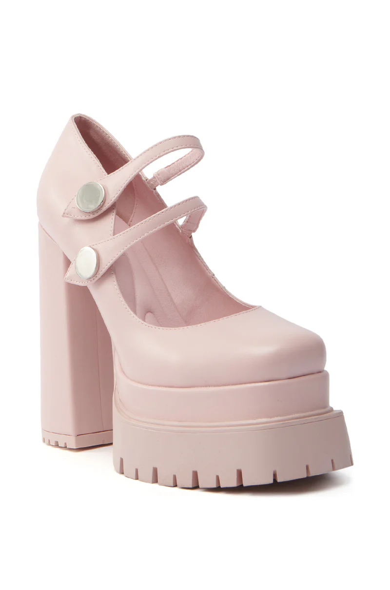 AZALEA WANG VIOLINA PINK CHUNKY PLATFORM PUMP - Image 4
