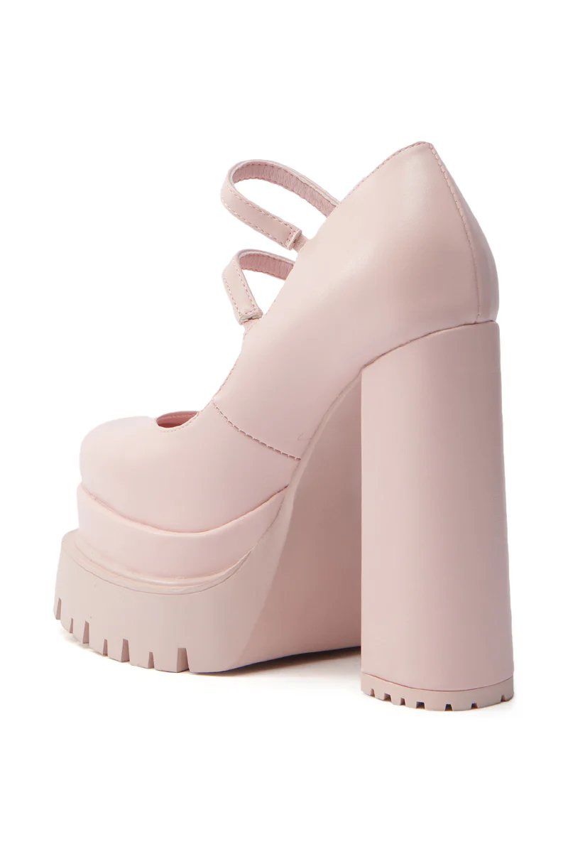AZALEA WANG VIOLINA PINK CHUNKY PLATFORM PUMP - Image 5