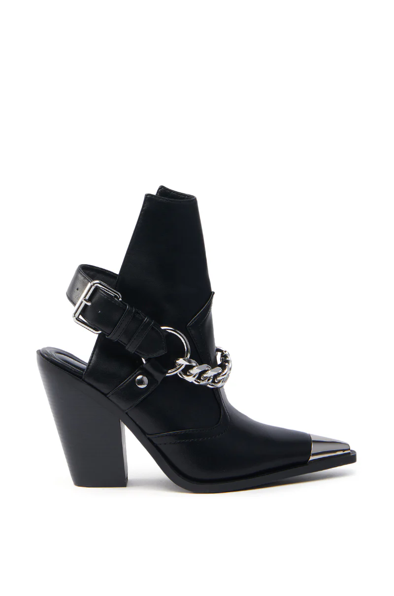 AZALEA WANG WADE BLACK WESTERN BOOTIE - Image 3