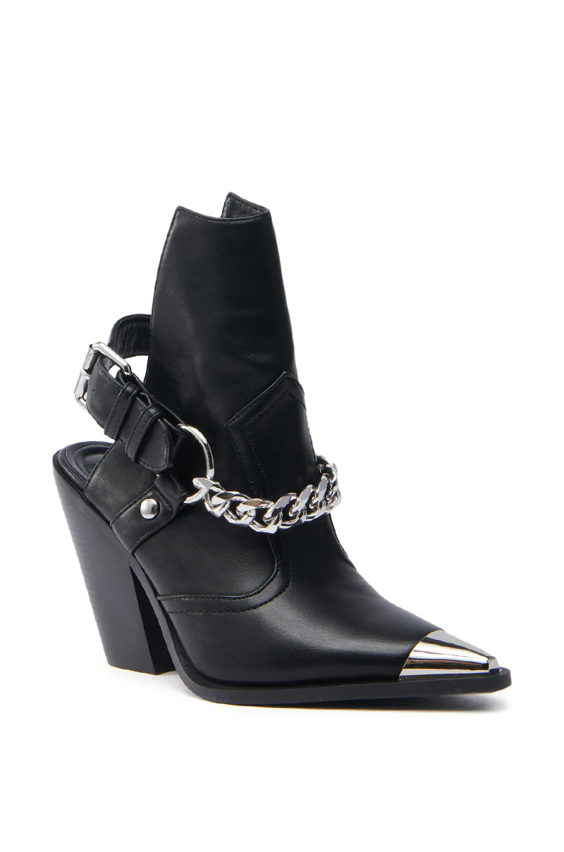 AZALEA WANG WADE BLACK WESTERN BOOTIE - Image 4