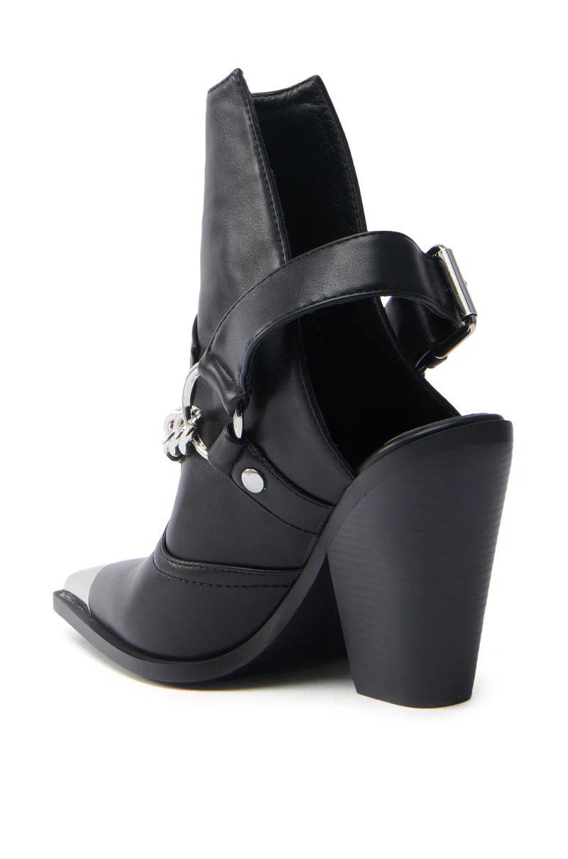AZALEA WANG WADE BLACK WESTERN BOOTIE - Image 5