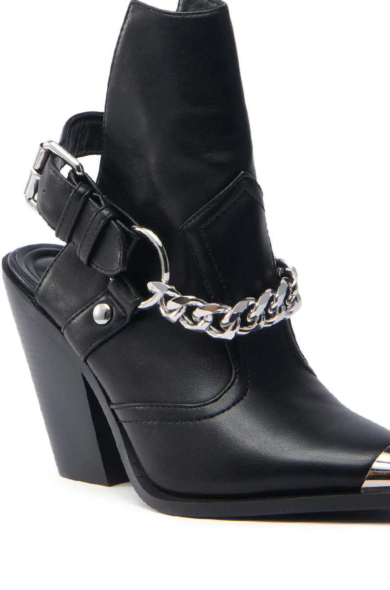 AZALEA WANG WADE BLACK WESTERN BOOTIE - Image 6