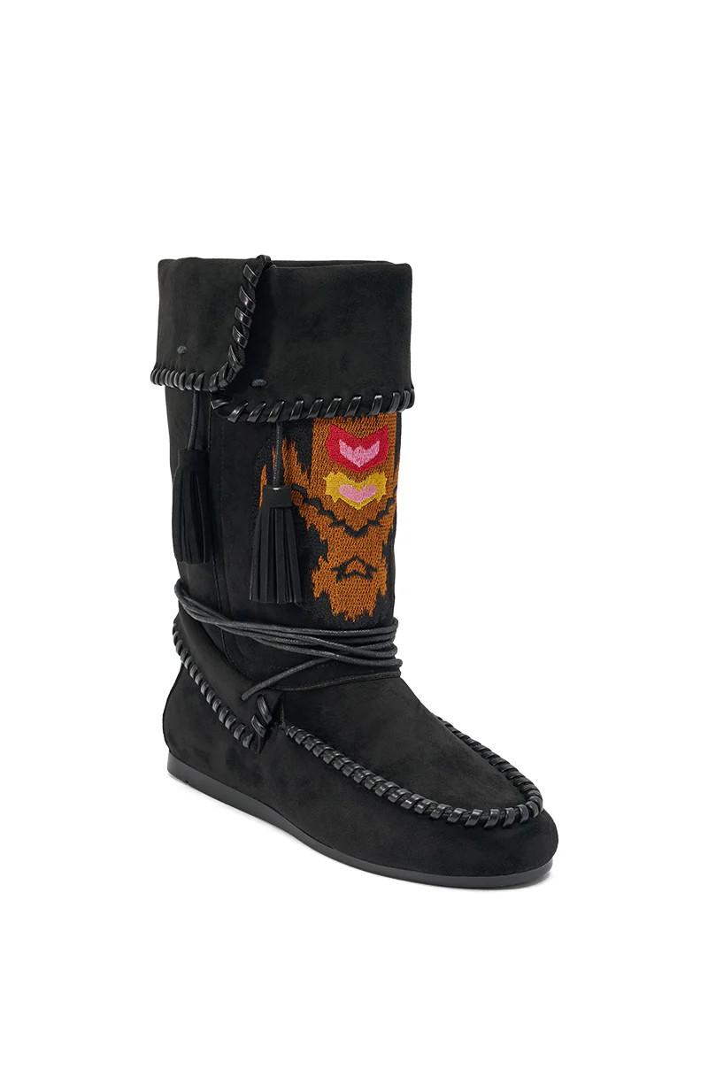 AZALEA WANG WERET BLACK FLAT BOOTIE - Image 5