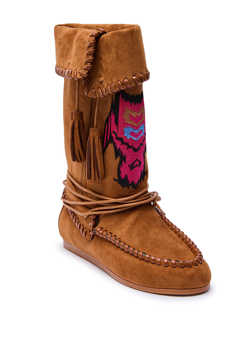 AZALEA WANG WERET CHESTNUT FLAT BOOTIE - Image 6
