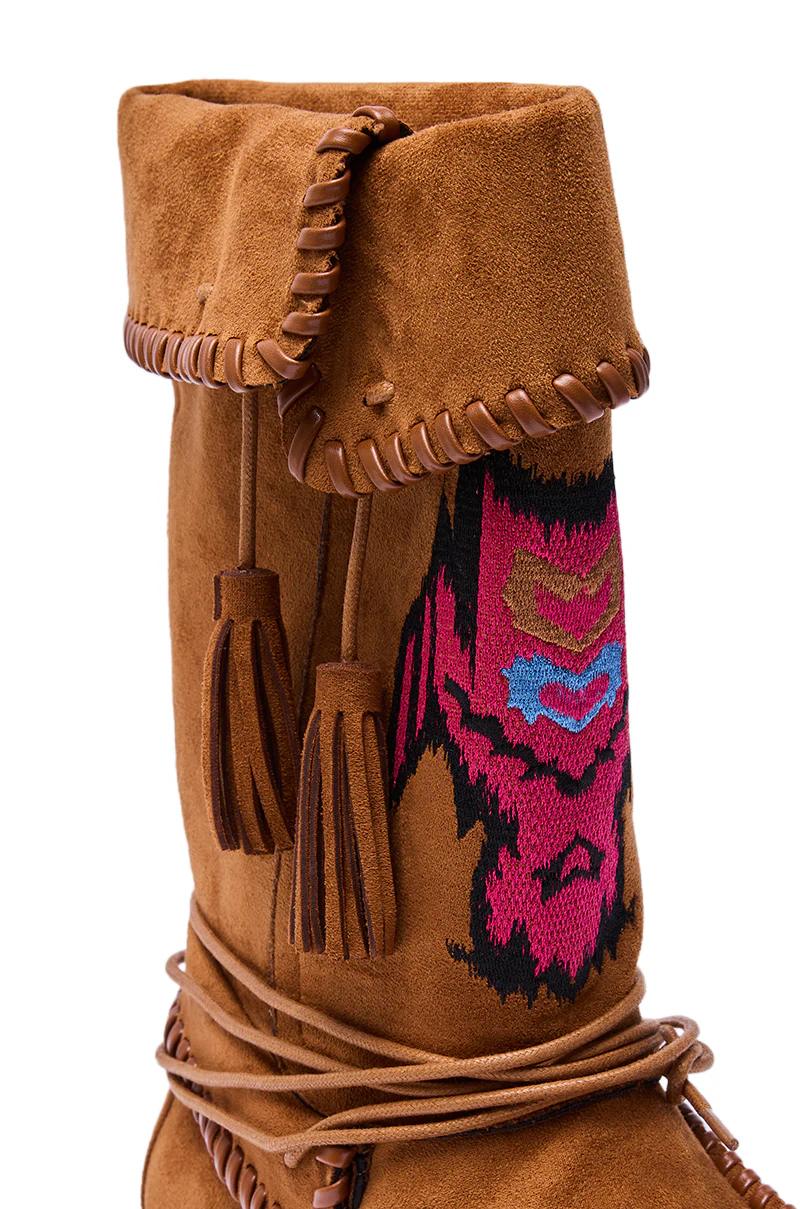 AZALEA WANG WERET CHESTNUT FLAT BOOTIE - Image 8
