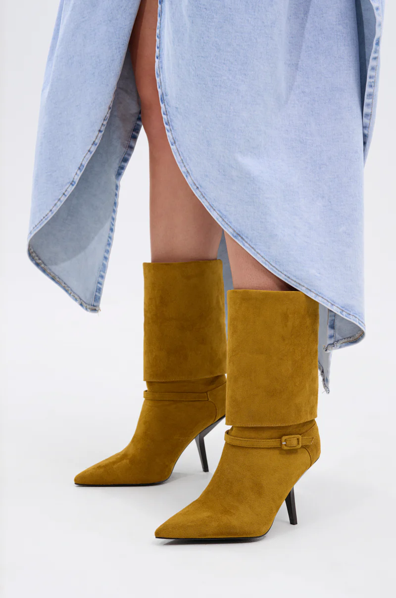 AZALEA WANG WINDING OLIVE STILETTO BOOTIE - Image 2