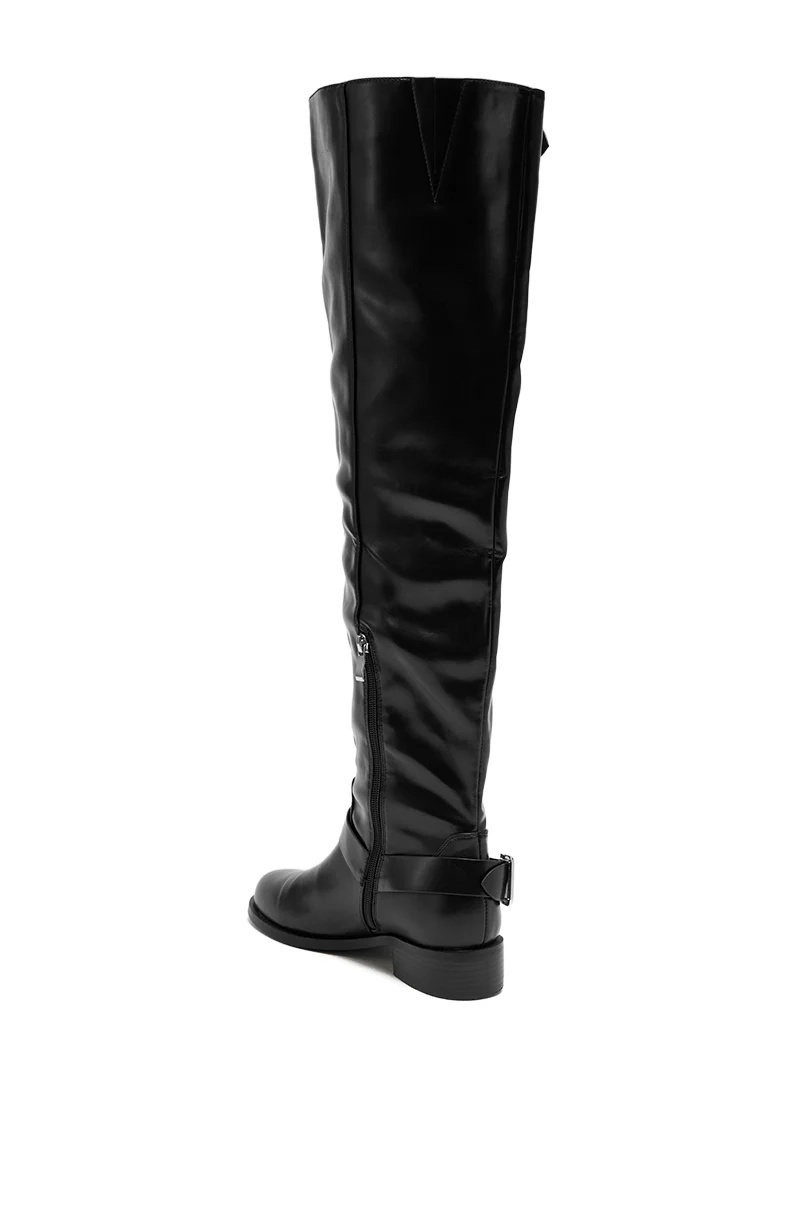AZALEA WANG XALIIMA BLACK OVER THE KNEE RIDING BOOT - Image 6