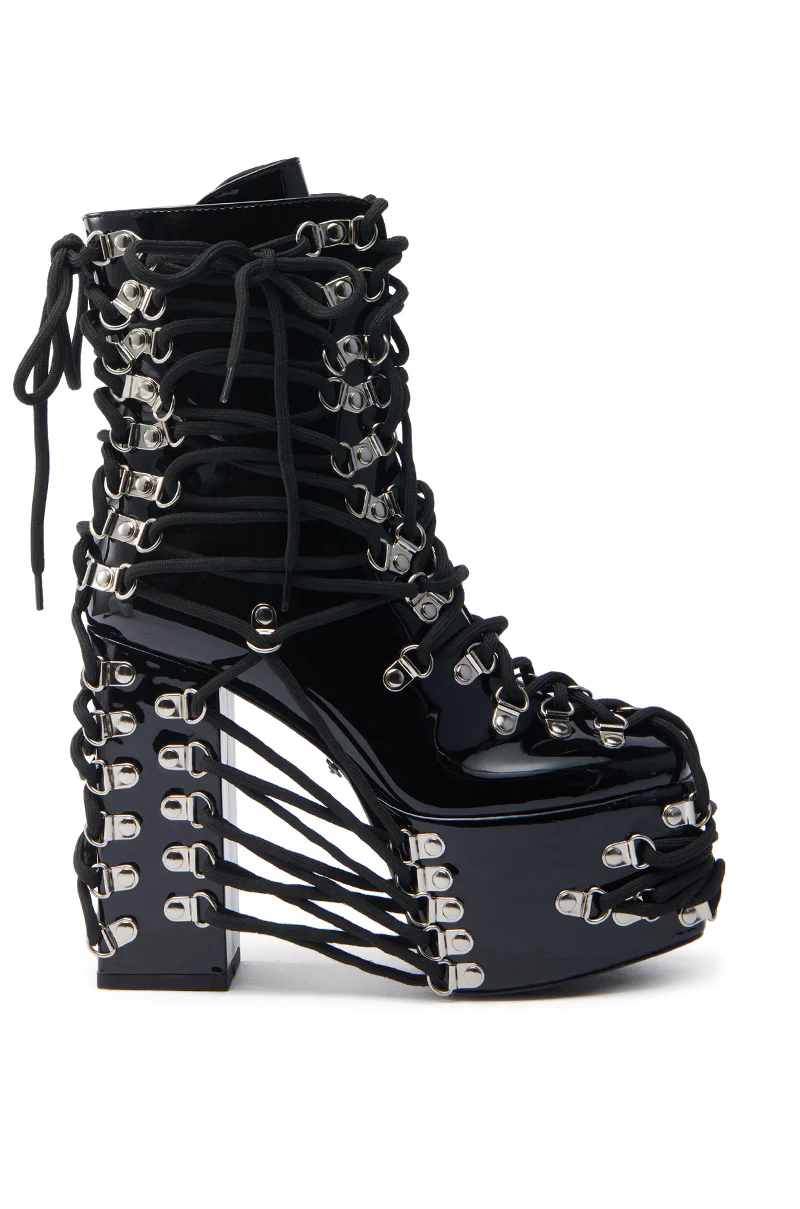 AZALEA WANG XENON BLACK CHUNKY BOOTIE - Image 3