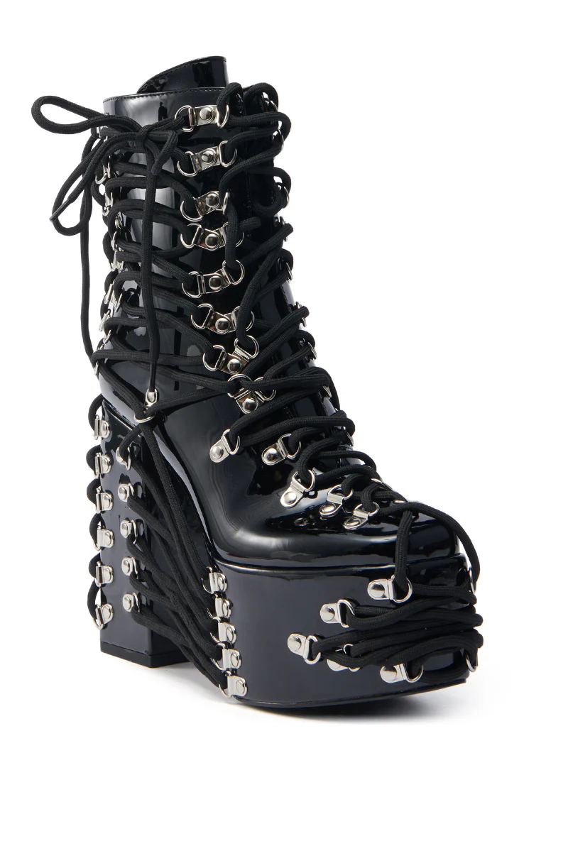 AZALEA WANG XENON BLACK CHUNKY BOOTIE - Image 4