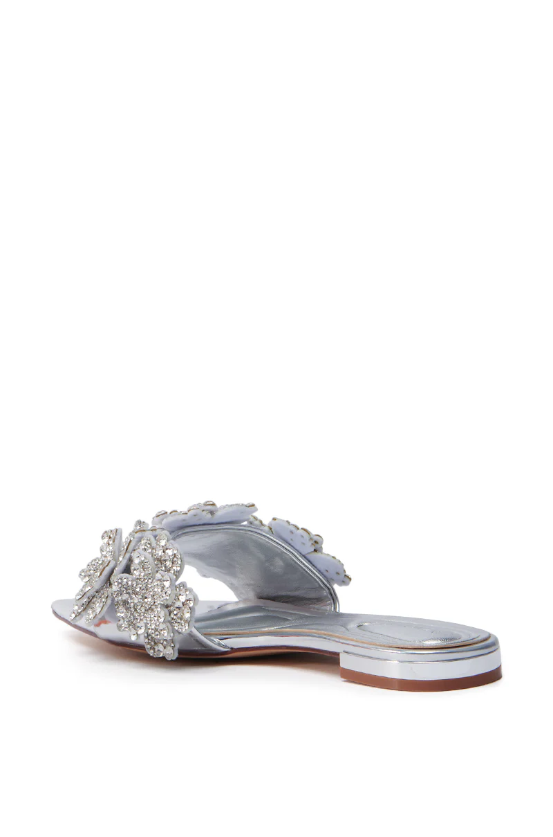 AZALEA WANG YUNA RHINESTONE FLOWER EMBELLISHED SANDAL - Image 6