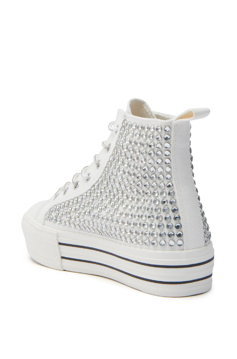 AZALEA WANG ZAFRINA WHITE HIGH TOP SNEAKER - Image 5