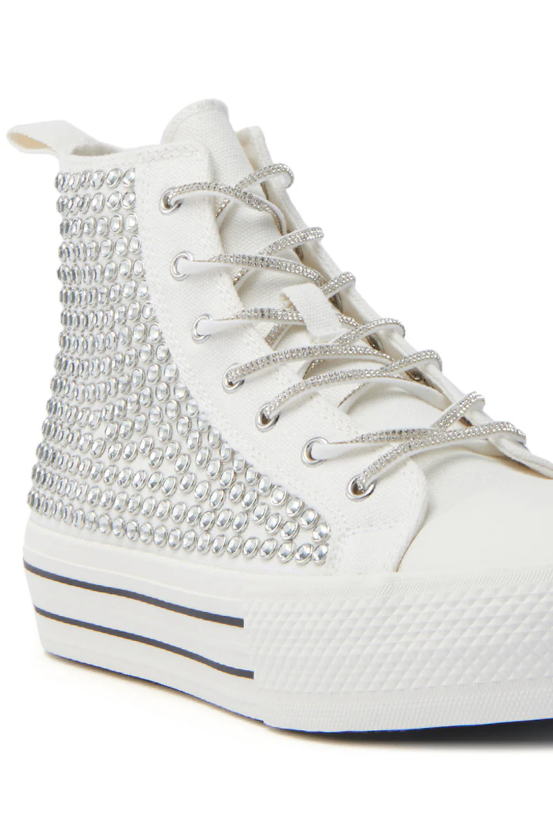 AZALEA WANG ZAFRINA WHITE HIGH TOP SNEAKER - Image 6
