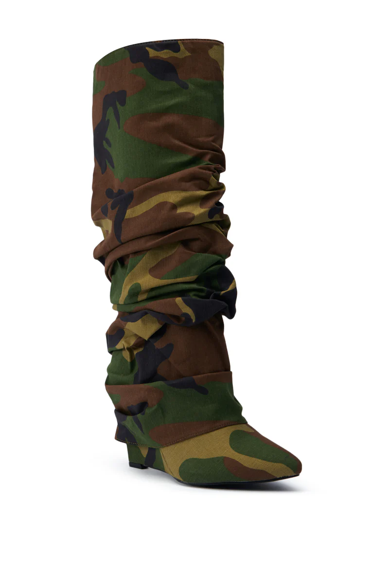 AZALEA WANG ZUMMA CAMO WEDGE BOOT - Image 2