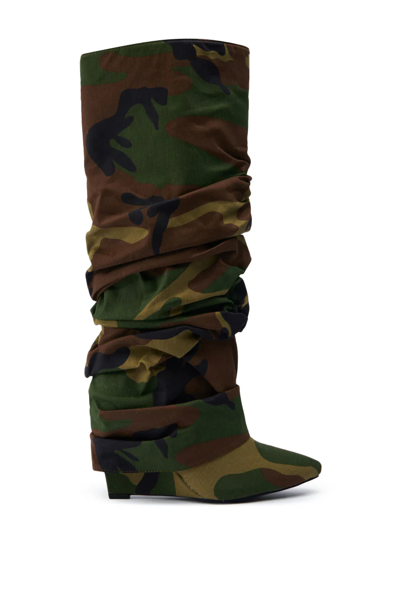 AZALEA WANG ZUMMA CAMO WEDGE BOOT - Image 3