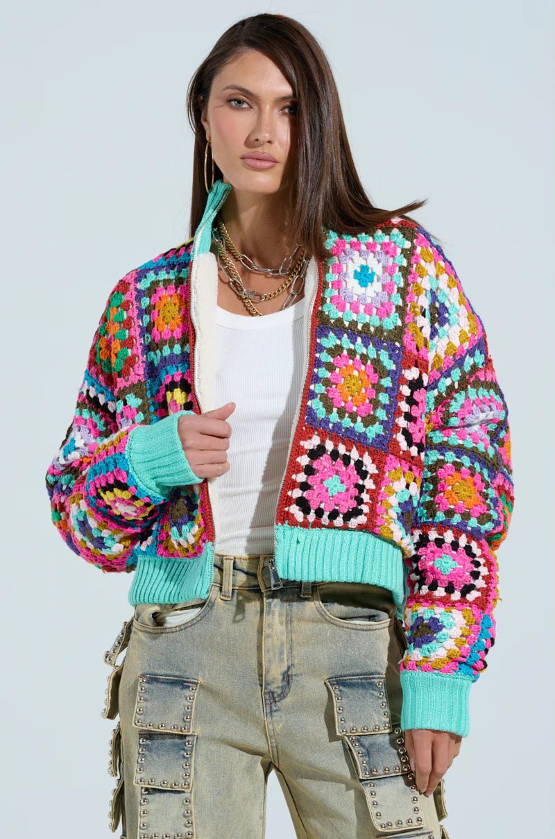 AZURRA CROCHET BOMBER - Image 3