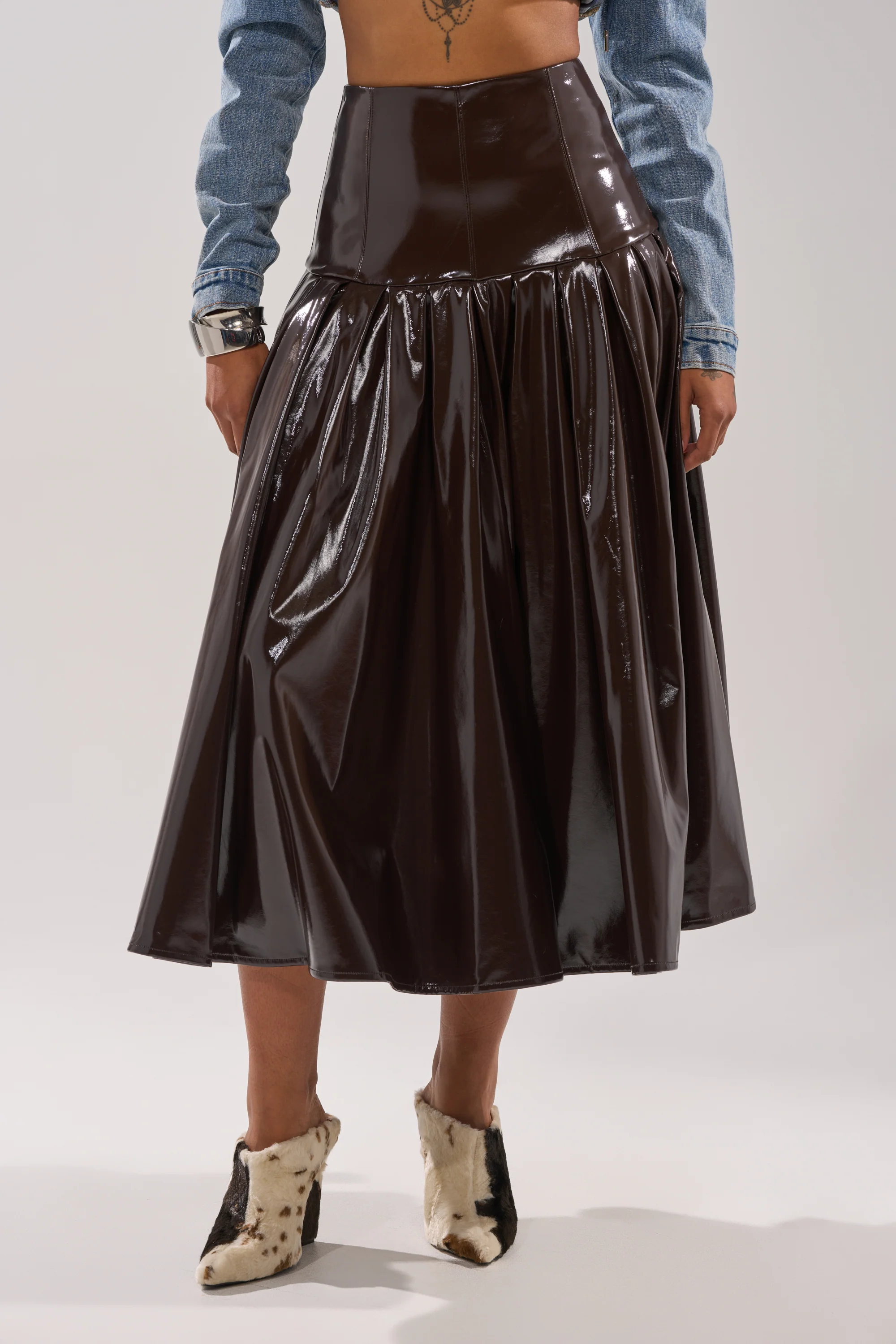 BABY GIRL FAUX LEATHER MAXI SKIRT - Image 2