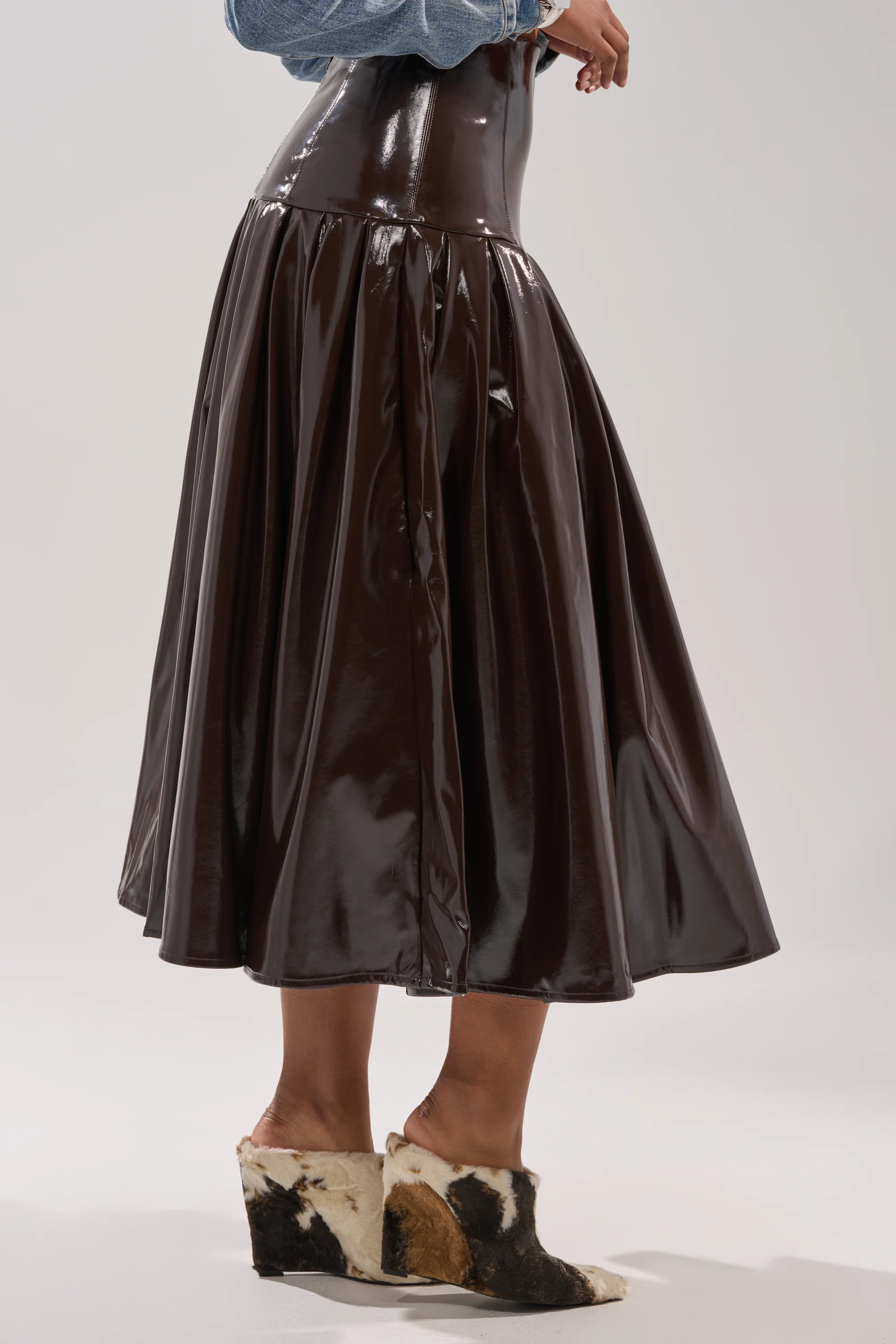 BABY GIRL FAUX LEATHER MAXI SKIRT - Image 3