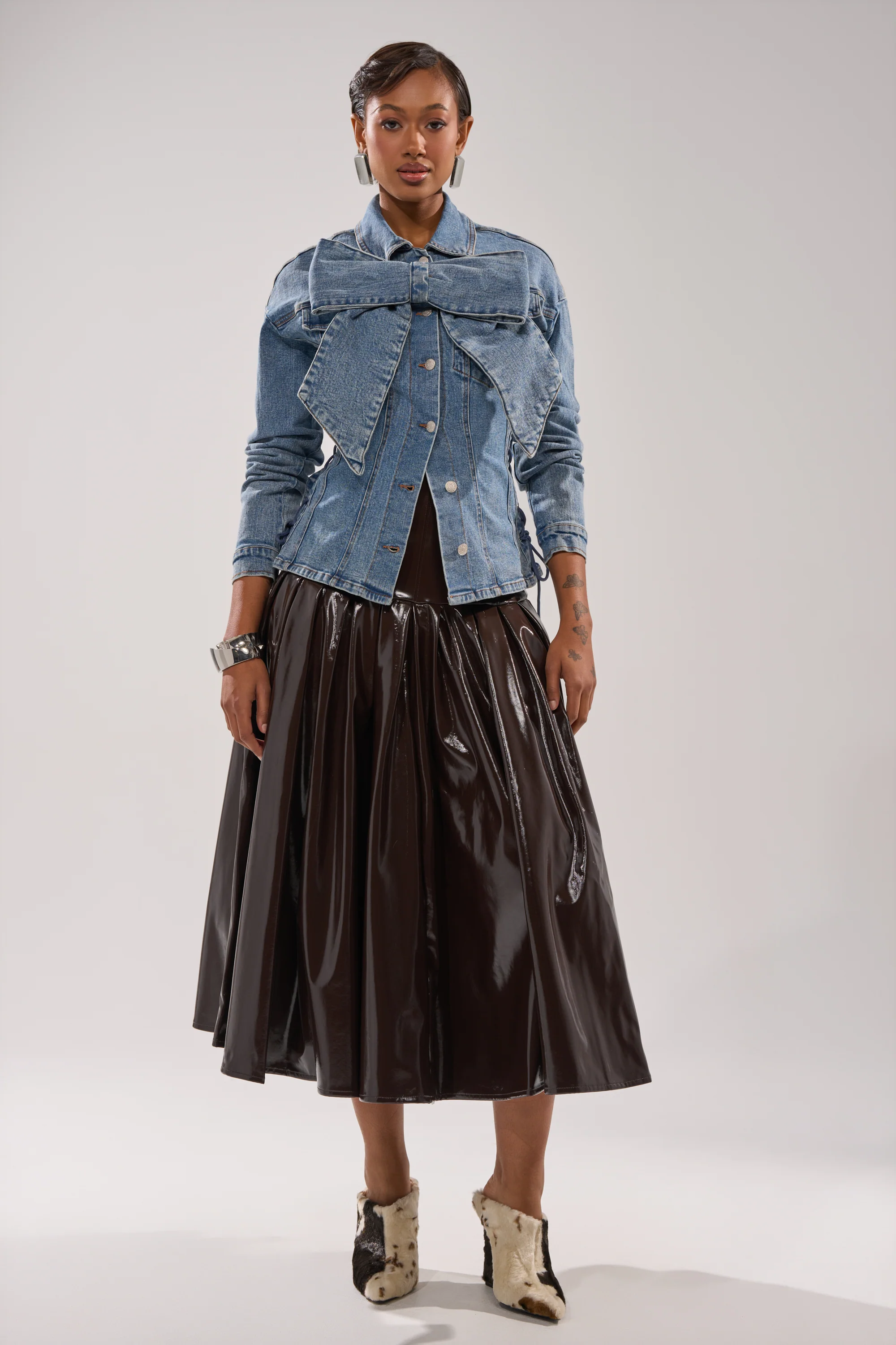 BABY GIRL FAUX LEATHER MAXI SKIRT - Image 5