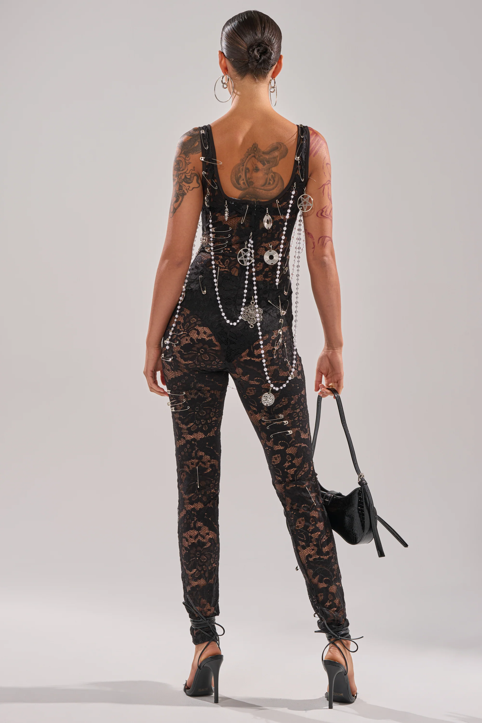 BABY I AM THE PARTY LACE JUMPSUIT - Image 7
