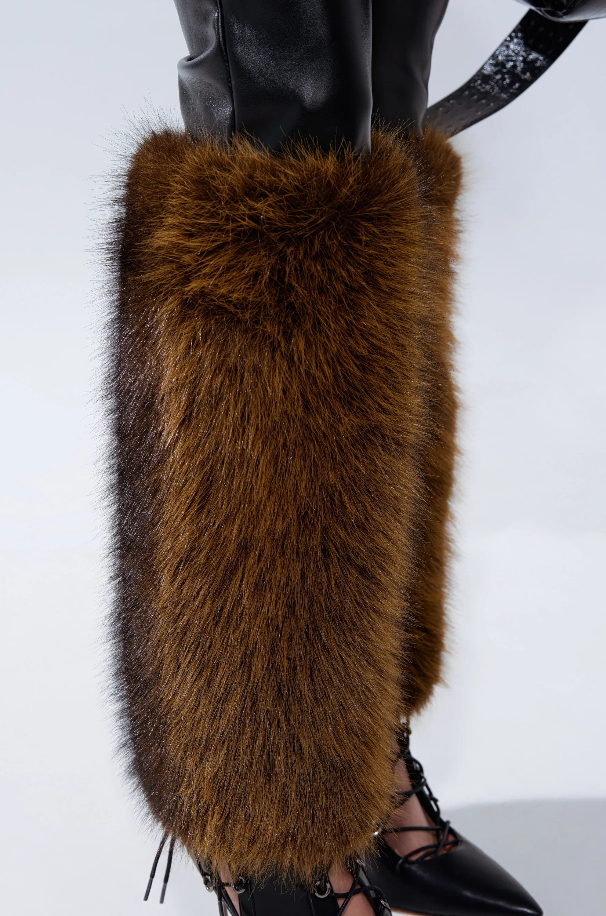 BABY ITS COLD OUTSIDE FAUX LEATHER PANT WITH FUR TRIM - Image 8