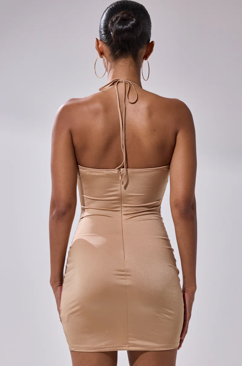 BABY PLEASE MINI DRESS IN GOLD - Image 6