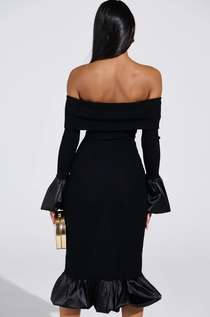 BACK IN A MINUTE KNIT MIDI DRESS - Image 5