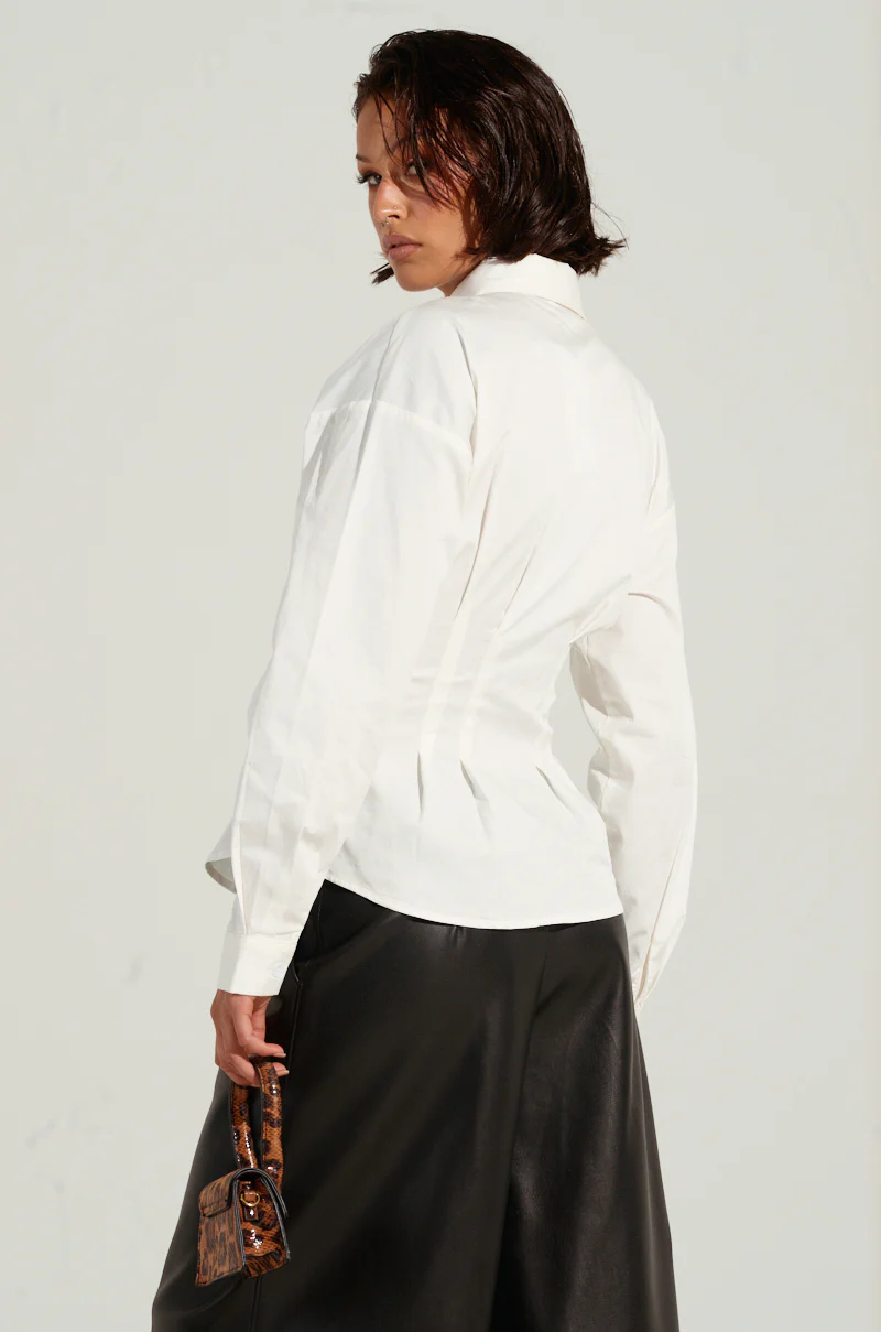 BAD FOR YOU BUTTON DOWN BLOUSE - Image 4