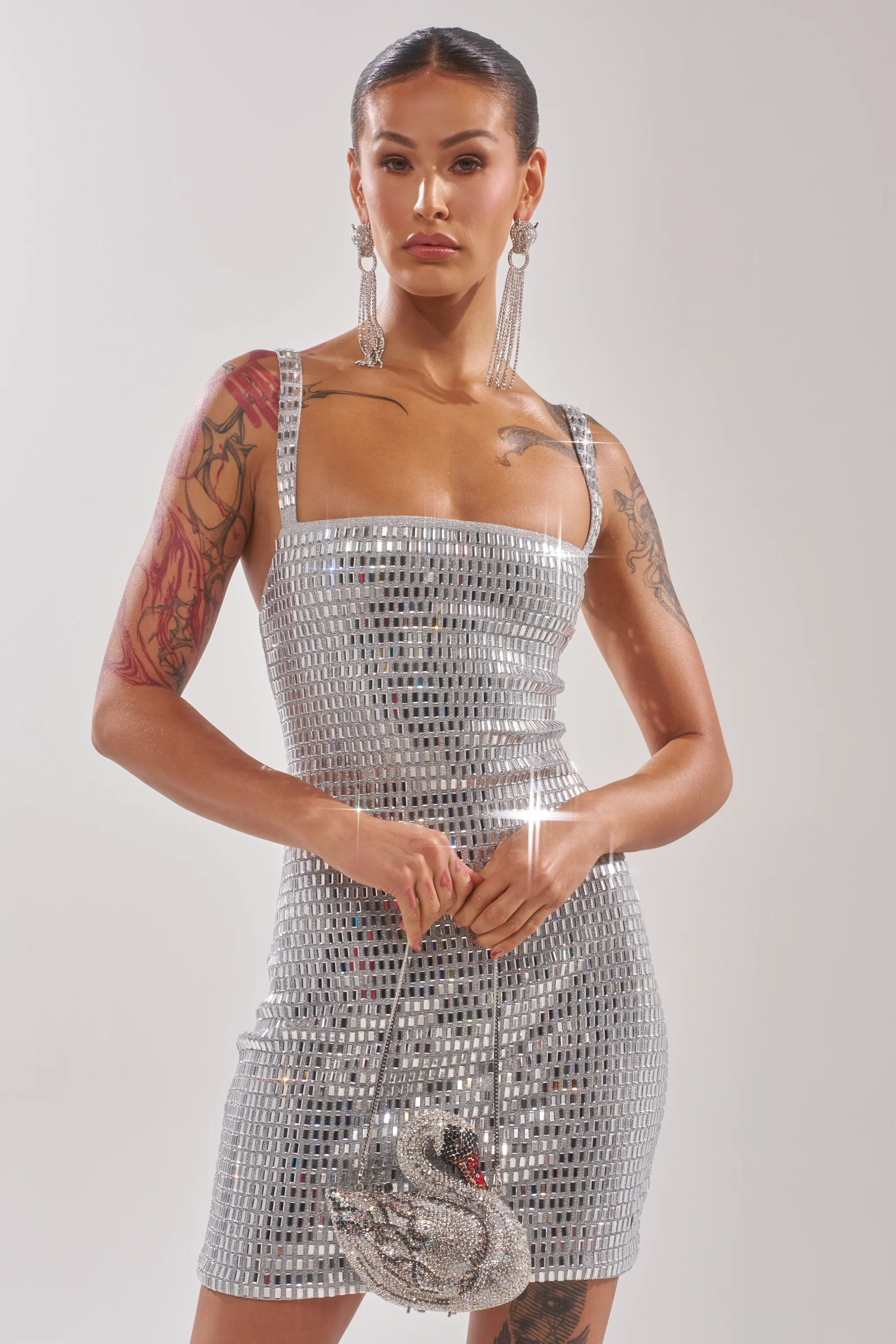 BAILEY RHINESTONE MINI DRESS - Image 3