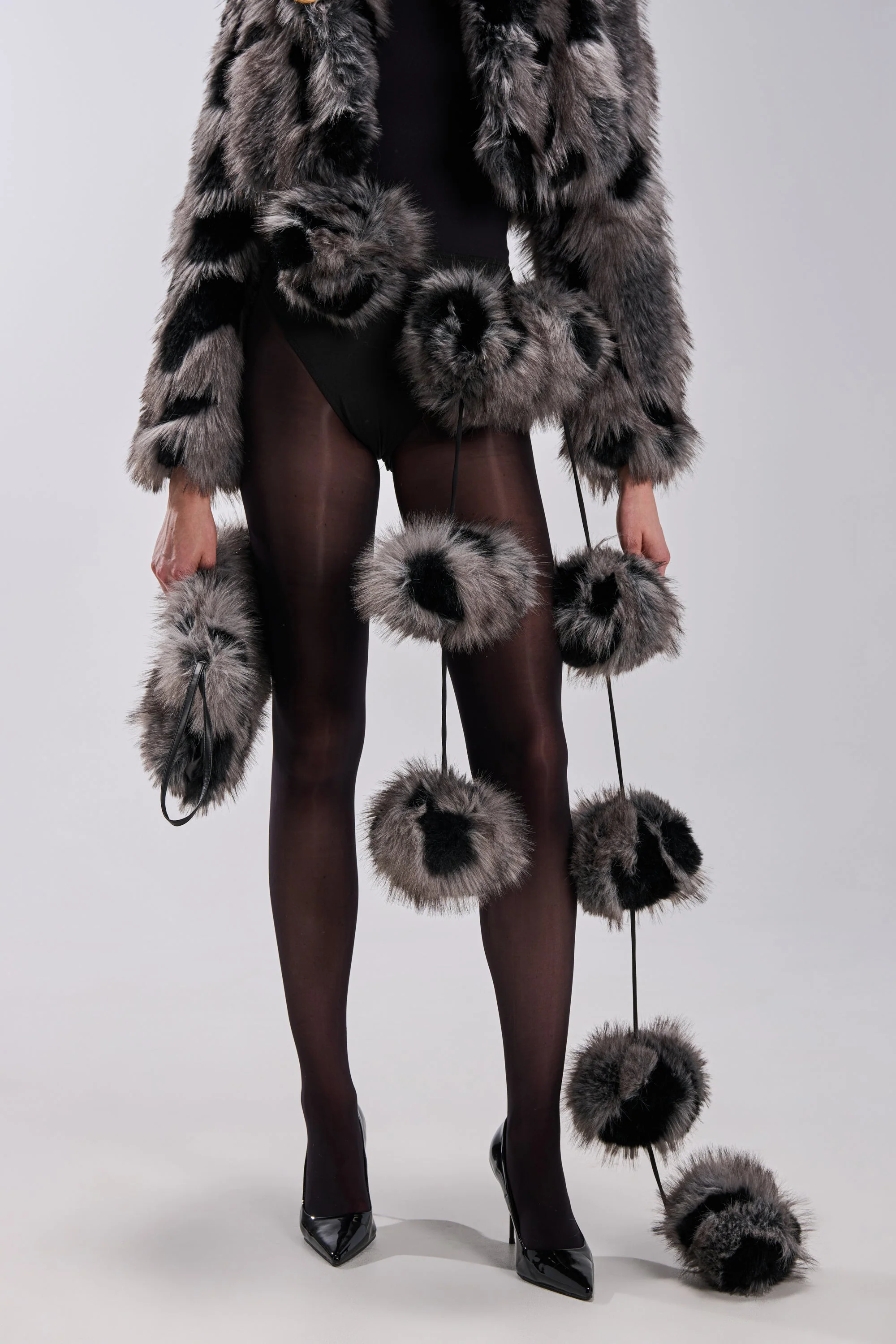 BALLS TO THE WALL FAUX FUR SCARF - Image 2